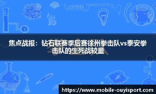 焦点战报：钻石联赛季后赛徐州拳击队vs泰安拳击队的生死战较量